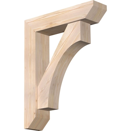 Ekena Millwork Westlake Slat Smooth Bracket w/ Offset Brace, Douglas Fir, 7 1/2"W x 32"D x 40"H BKT0806X32X40WTL06SDF